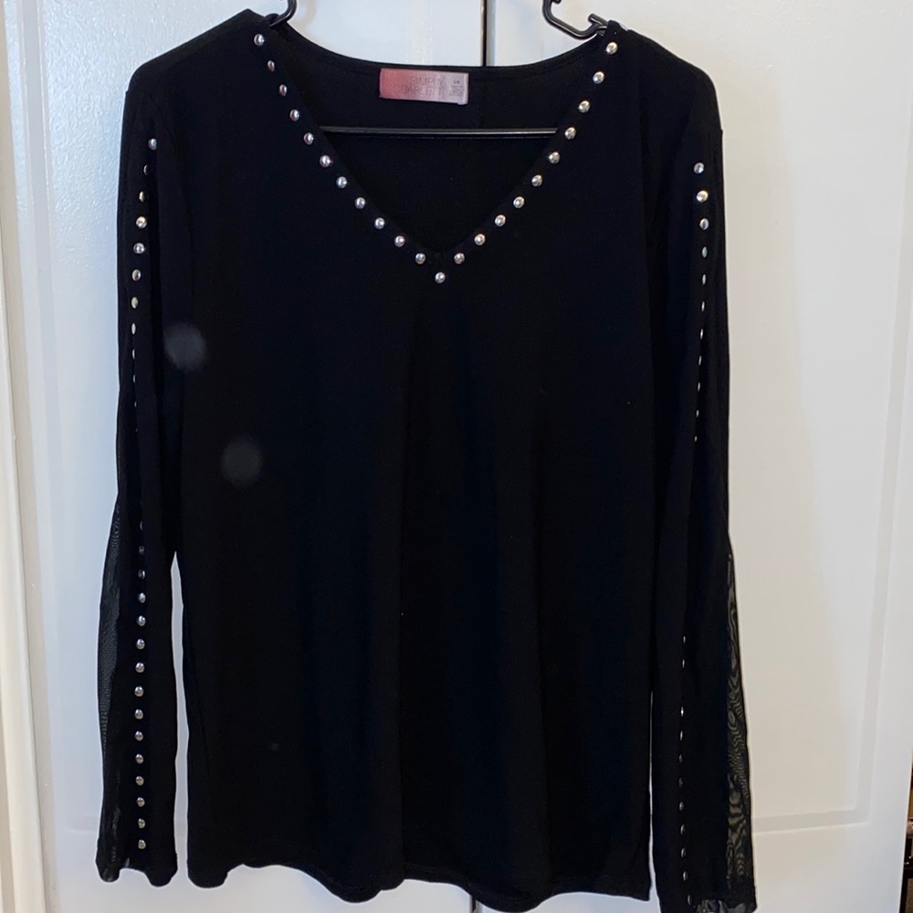 Studded Black Top